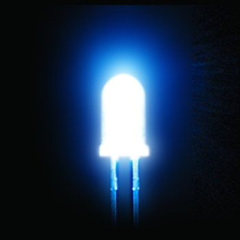 高輝度LED(青色・自己点滅1.5Hz・5mm)