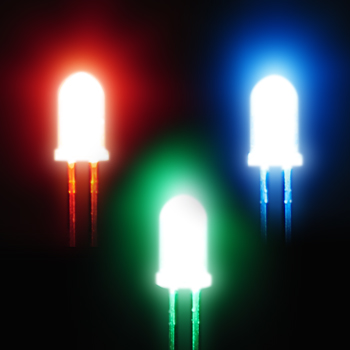 高輝度LED(フルカラー・自己点滅光拡散・5mm) [ LK-5RGB-WD ]