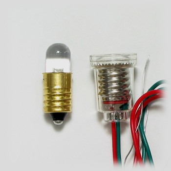 超高輝度電球型LED（青色・8mm・1.5V用） [ LK-8BL-1.5V ]