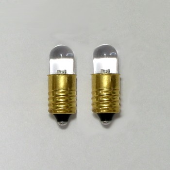 超高輝度電球型LED（青色・8mm・1.5V用）　2コ入