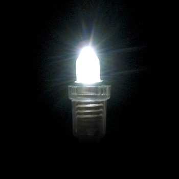 超高輝度電球形LED（白色・8mm・12V用）　2コ入 [ LK-8WH2-12V ]