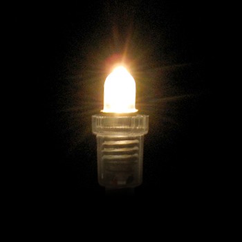 超高輝度電球形LED（電球色・8mm・12V用）　2コ入
