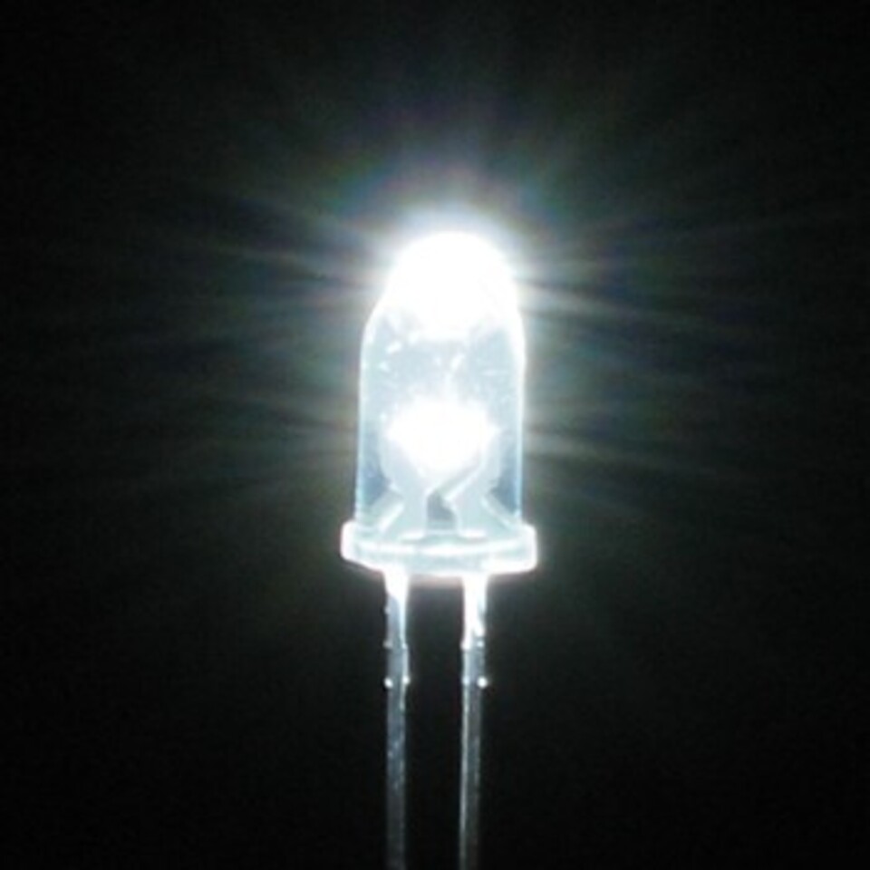コード付超高輝度LED（白色・5mm） [ LK-5WH-C50 ]