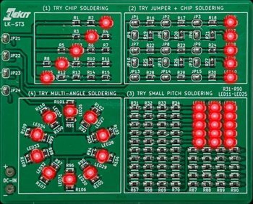 チップ部品145個で練習する基板 [ LK-ST3 ]